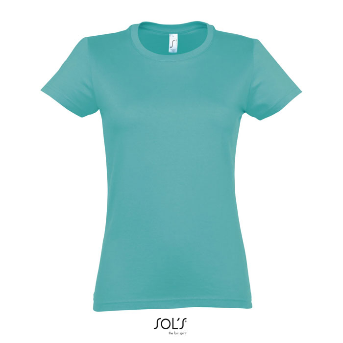 Tshirt femme publicitaire coton 190g - IMPERIAL bleu caraïbes
